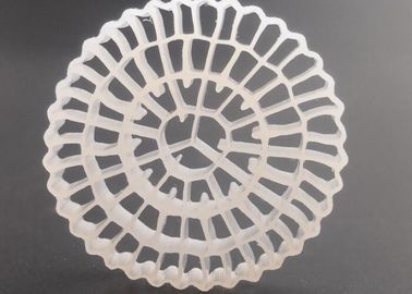 comprare grande superficie di 25*4 mm e colore bianco, materiale vergine HDPE MBBR biofilm media online manufacture