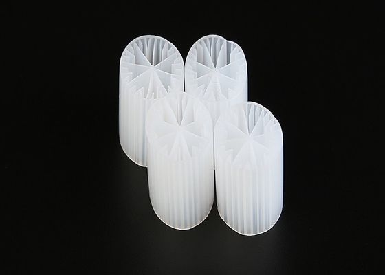 Corpo filtrante di plastica vergine dell'HDPE MBBR con buona area e colore bianco