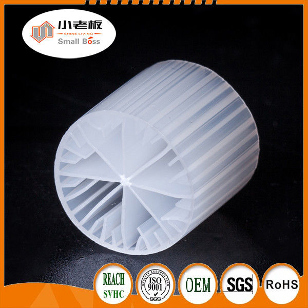 15*15 mm di colore bianco e materiale HDPE vergine MBBR filtro per serbatoio anaerobico