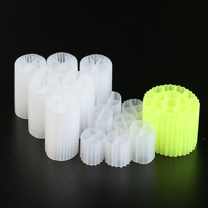 Materiale HDPE nero vergine MBBR Filtro di plastica per acquario 25 mm x 12 mm