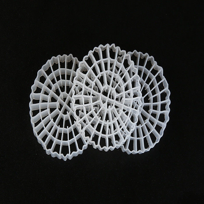 Trattamento delle acque reflue Materiale plastico per filtri MBBR Biomover HDPE grande 1200 m2/m3 Superficie