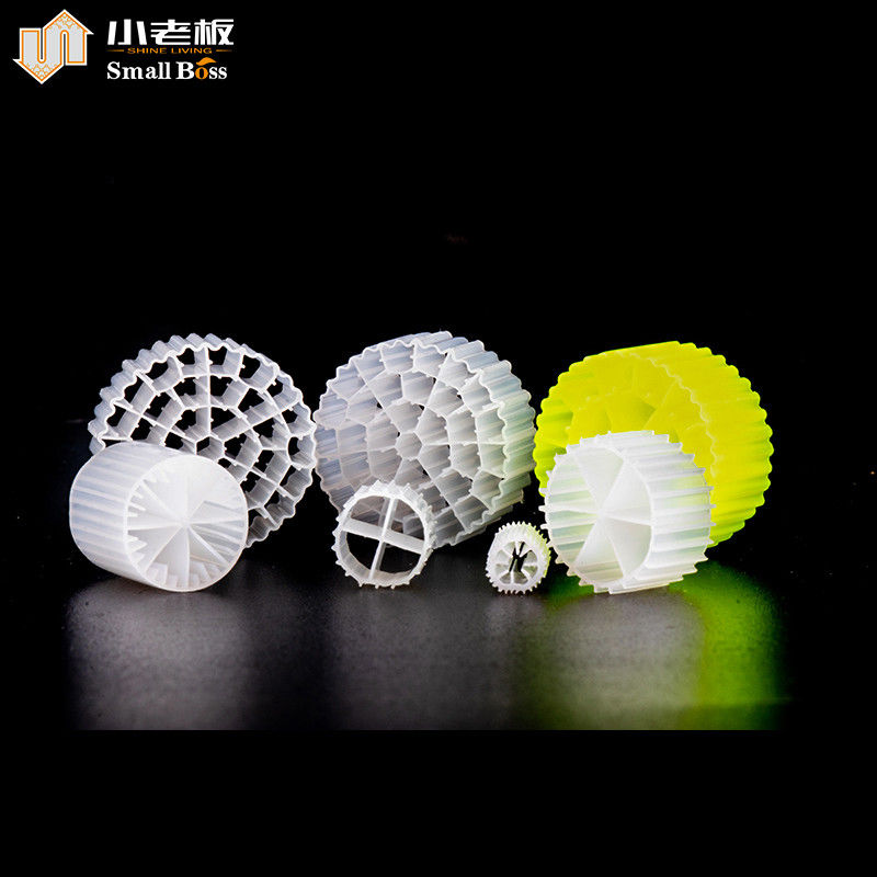 PE38 HDPE Plastic Mbbr Bio Filter Media per il trattamento dell'acqua