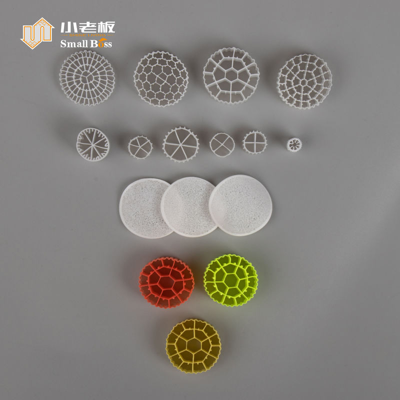 Materiale di plastica PE38 Audit FDA 800m2/m3 mbbr Biofilter carrier