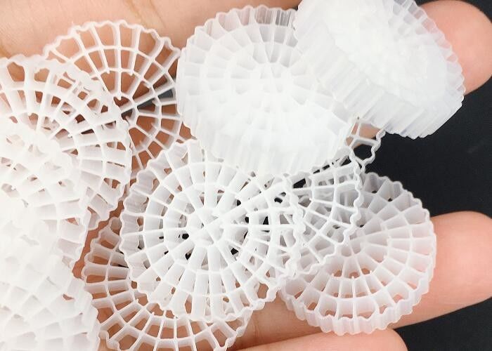 K3 Kaldnes Mbbr sfere galleggianti BIO Filter Media Hdpe 25*4mm Bianco