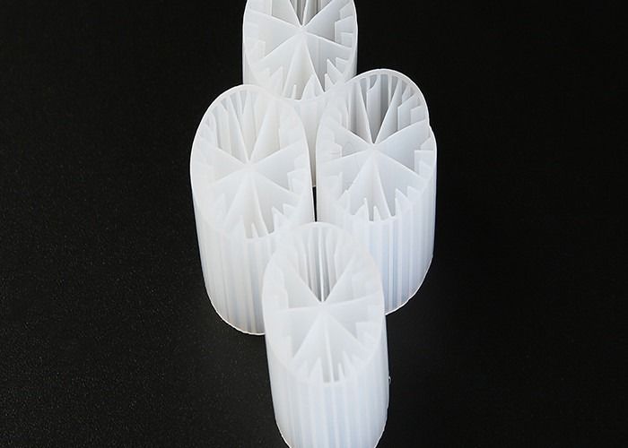 Medi filtranti in plastica MBBR in HDPE vergine con buona superficie e colore bianco