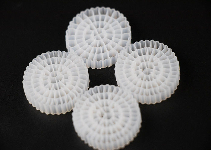 Medi filtranti MBBR di plastica in HDPE vergine RAS con buona superficie
