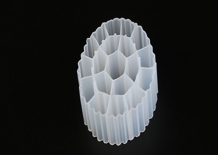 Medi filtranti MBBR in HDPE vergine con colore bianco e lunga durata per dimensioni da 35*18 mm