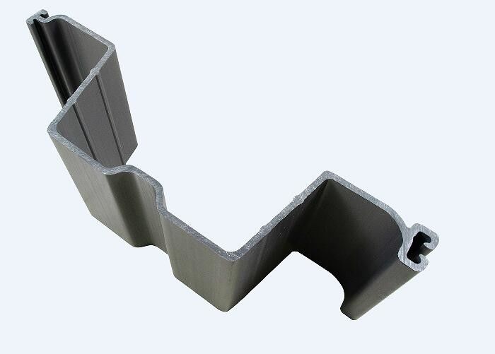 Piastra di PVC in vinile grigio spessore 10 mm tipo U con estrusione